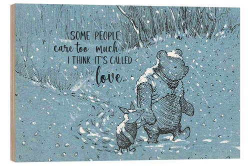 Puutaulu Winnie the Pooh - Love