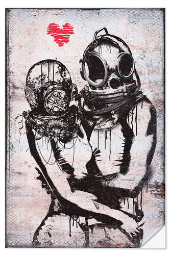 Vinilo para la pared Banksy - Couple Divers