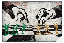 Vinilo para la pared Banksy - Soldier Chess