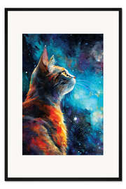Gerahmter Kunstdruck Cosmic Cat