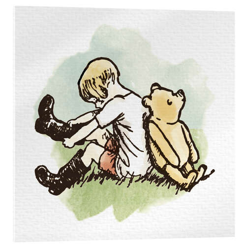 Akryylilasitaulu Pooh Bear and Christopher Robin II