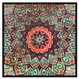 Gerahmter Kunstdruck Arabesque Mandala
