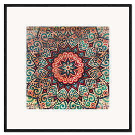 Impression artistique encadrée Arabesque Mandala