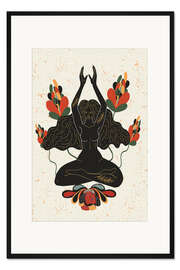 Gerahmter Kunstdruck Flower Sun Goddess I