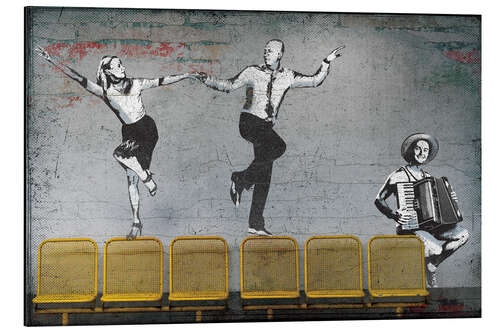 Obraz na aluminium Banksy - Dancing Couple