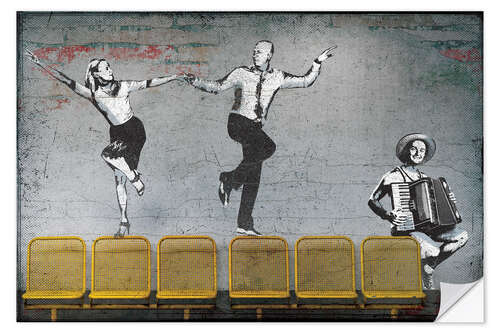 Vinilo para la pared Banksy - Dancing Couple