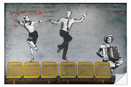 Muursticker Banksy - Dancing Couple