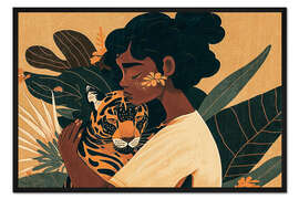 Gerahmter Kunstdruck Bohemian Tiger Love