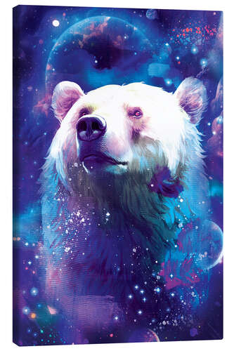 Leinwandbild Cosmic Polar Bear