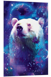 Foam board print Cosmic Polar Bear