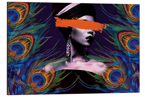 Aluminium print Lady Peacock