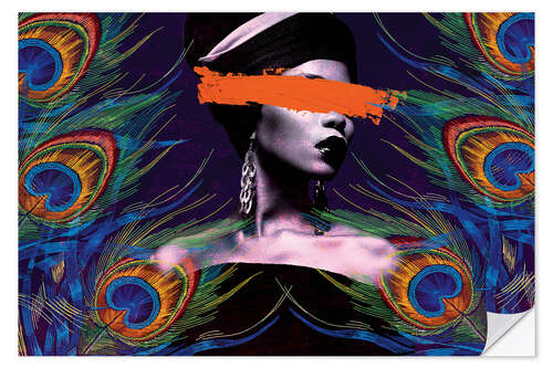 Wall sticker Lady Peacock