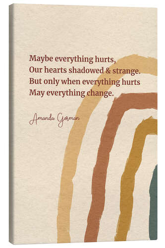 Canvas print May Everything Change - Amanda Gorman