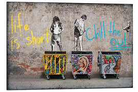 Alubild  Banksy - Life is short, chill the duck out! - Pineapple Licensing