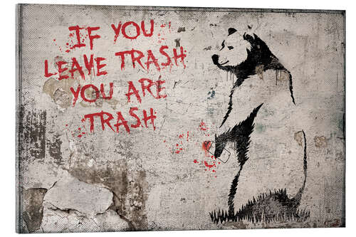 Acrylglasbild Banksy - If you Leave Trash, You are Trash