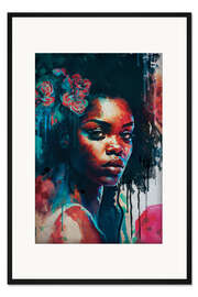 Gerahmter Kunstdruck Dark Roses