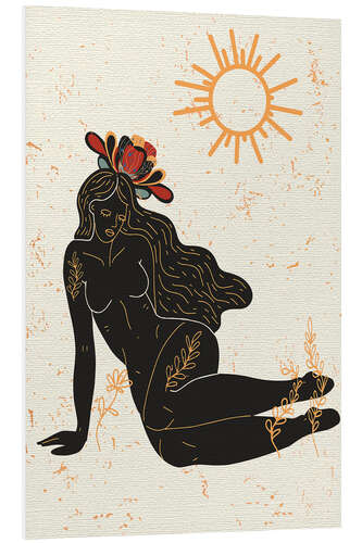 Foam board print Flower Sun Goddess III