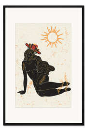Gerahmter Kunstdruck Flower Sun Goddess III