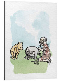 Magnettafel Winnie Puh mit Christopher Robin und I-Aah