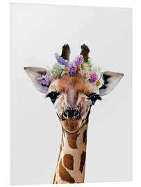 Cuadro de PVC Floral Crown Giraffe