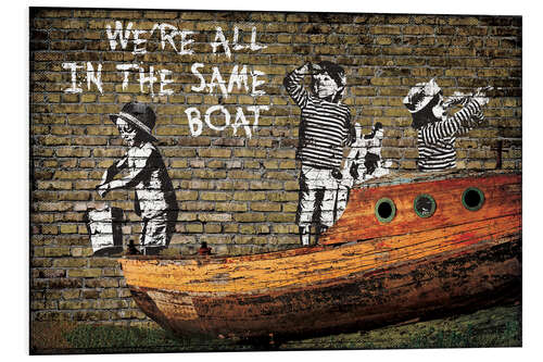 Cuadro de PVC Banksy - We're all in the Same Boat