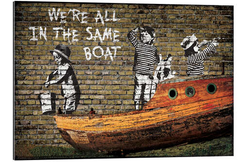 Gallery print Banksy - We're all in the Same Boat