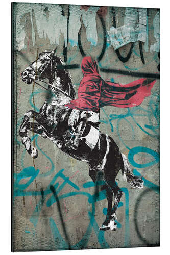 Aluminiumtavla Banksy - Napoleon Crossing Alps