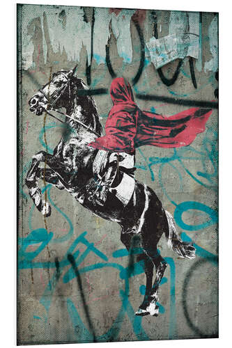 Tableau en PVC Banksy - Napoleon Crossing Alps