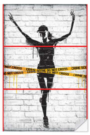 Vinilo para la pared Banksy - Crime Scene Marathon Winner