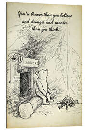 Gallery Print Winnie the Pooh - Braver Quote