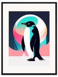 Gerahmter Kunstdruck Pop Art Pinguin
