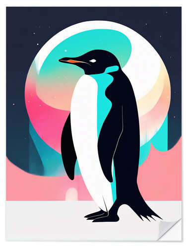 Wandsticker Pop Art Pinguin