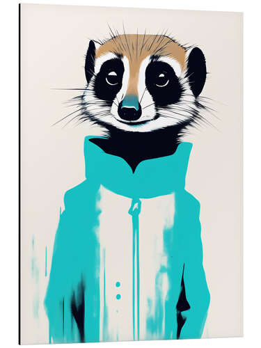 Aluminium print Pop Art Meerkat