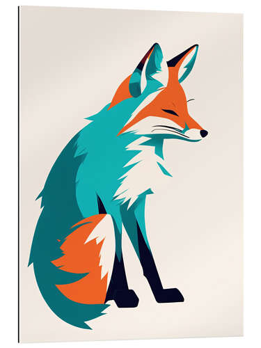 Gallery print Fox In Teal