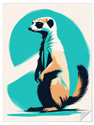 Selvklebende plakat Sweet Meerkat