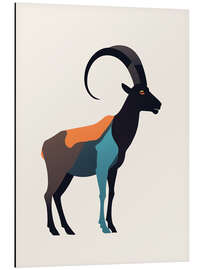 Magnettafel Abstrakter Steinbock auf Beige