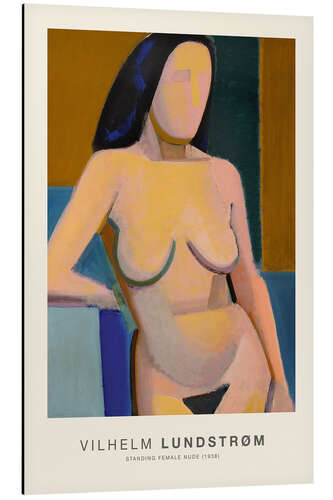 Stampa su alluminio Standing Female Nude, 1938