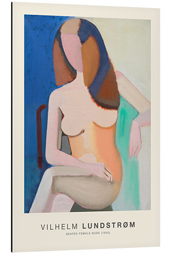 Stampa su alluminio Seated Female Nude, 1950