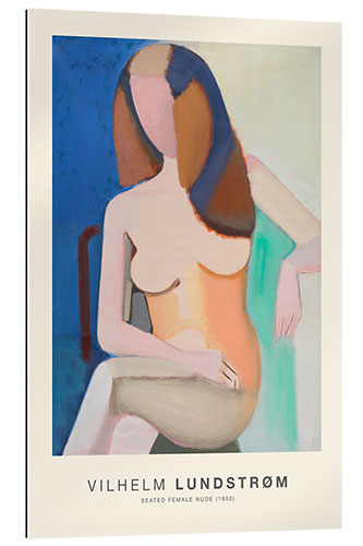 Stampa su plexi-alluminio Seated Female Nude, 1950