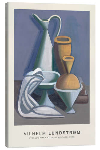 Canvas-taulu Still Life with a Water Jug & Towel, 1929