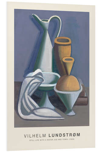 Stampa su PVC Still Life with a Water Jug & Towel, 1929