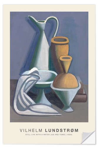 Naklejka na ścianę Still Life with a Water Jug & Towel, 1929