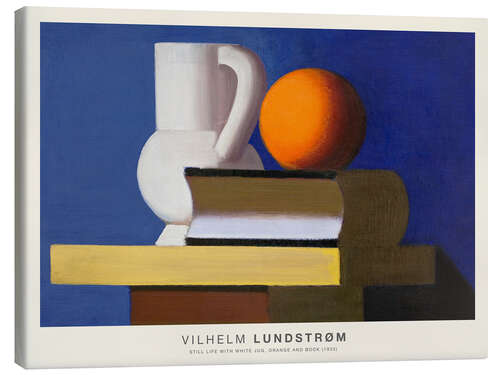 Lærredsbillede Still Life with White Jug, Orange & Book, 1933