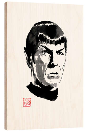 Wood print Spock