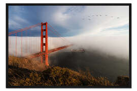 Gerahmter Kunstdruck Golden Gate Bridge, San Francisco
