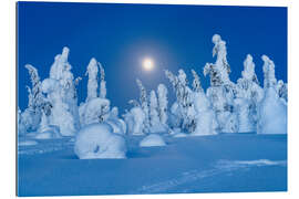 Gallery print Full Moon Glowing, Lapland, Finland