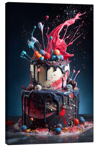 Tableau sur toile Smashing Cake