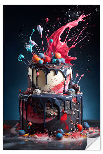 Selvklebende plakat Smashing Cake