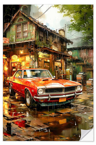 Vinilo para la pared Nostalgic Cars II