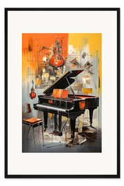 Gerahmter Kunstdruck Musiksaal